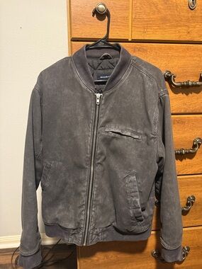Abercrombie & Fitch Acid Wash Gray Men's Bomber Jacket